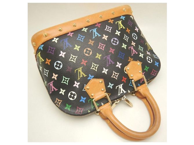 Borsa Louis Vuitton Alma PM Multi-color Nero - vista 3