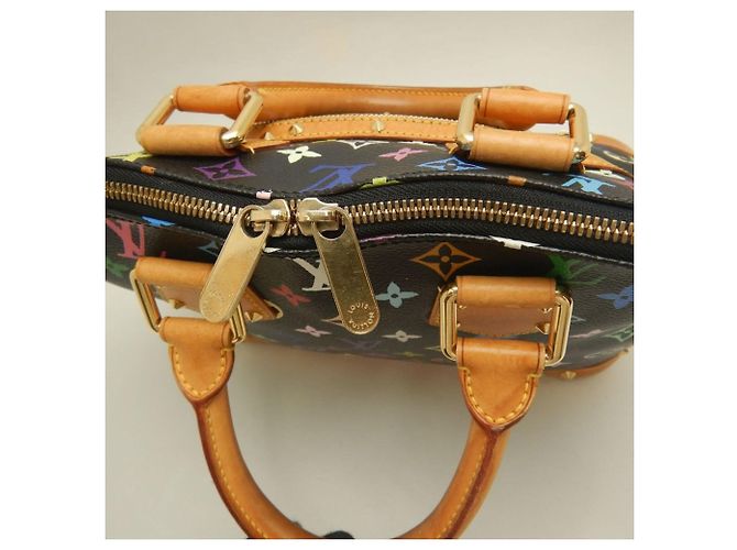 Borsa Louis Vuitton Alma PM Multi-color Nero - vista 8