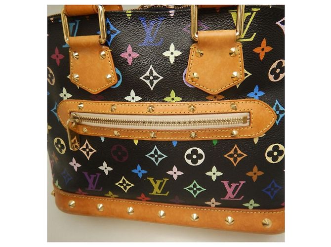 Borsa Louis Vuitton Alma PM Multi-color Nero - vista 9