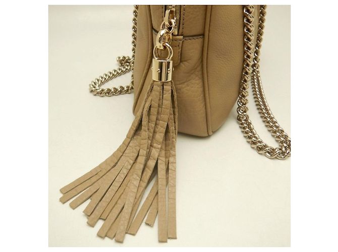 Borsa a tracolla con catena Soho di Gucci Beige - vista 10