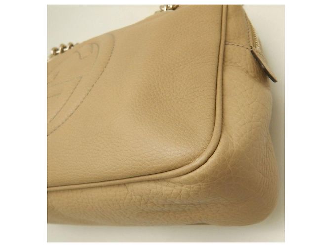 Borsa a tracolla con catena Soho di Gucci Beige - vista 12