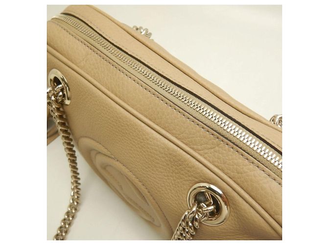 Borsa a tracolla con catena Soho di Gucci Beige - vista 8