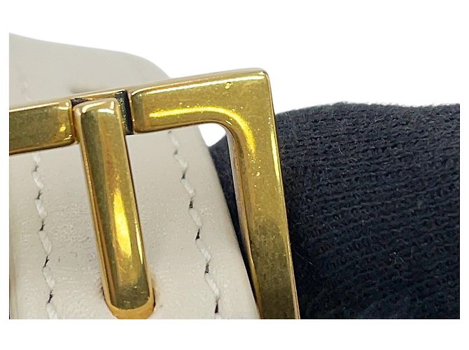 Borsa a tracolla Manhattan Mini in pelle Saint Laurent Paris Bianco - vista 13