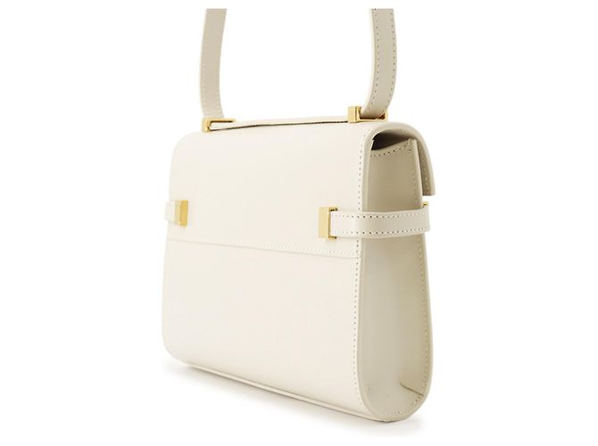 Borsa a tracolla Manhattan Mini in pelle Saint Laurent Paris Bianco - vista 2
