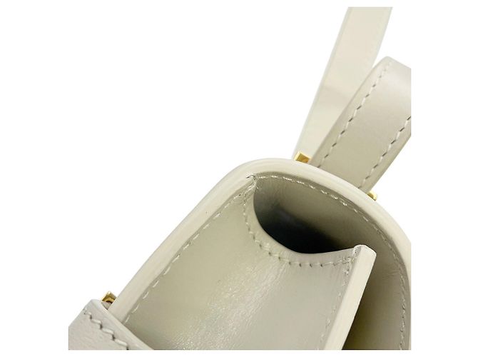 Borsa a tracolla Manhattan Mini in pelle Saint Laurent Paris Bianco - vista 9