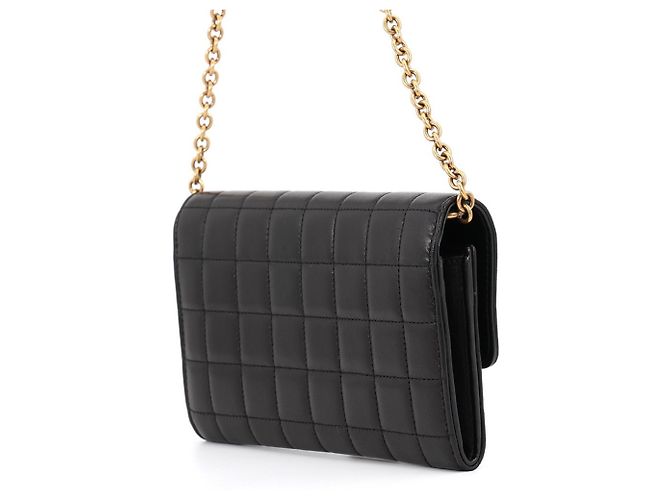 Portafoglio con catena Yves Saint Laurent in nero - vista 2