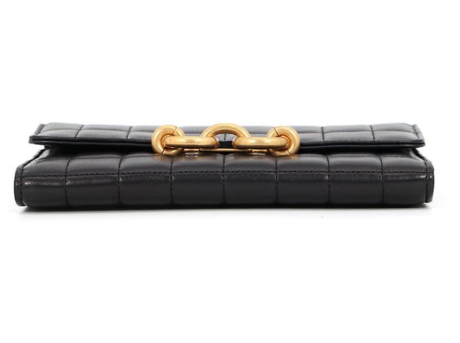 Portafoglio con catena Yves Saint Laurent in nero - vista 3