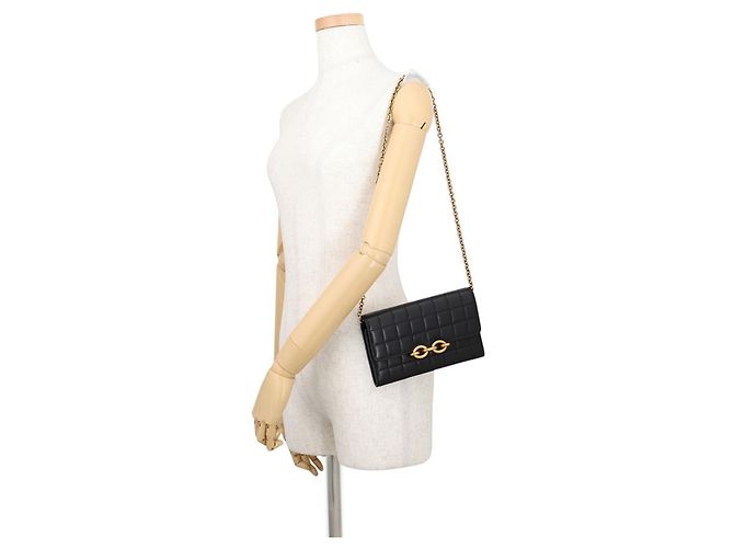 Portafoglio con catena Yves Saint Laurent in nero - vista 4