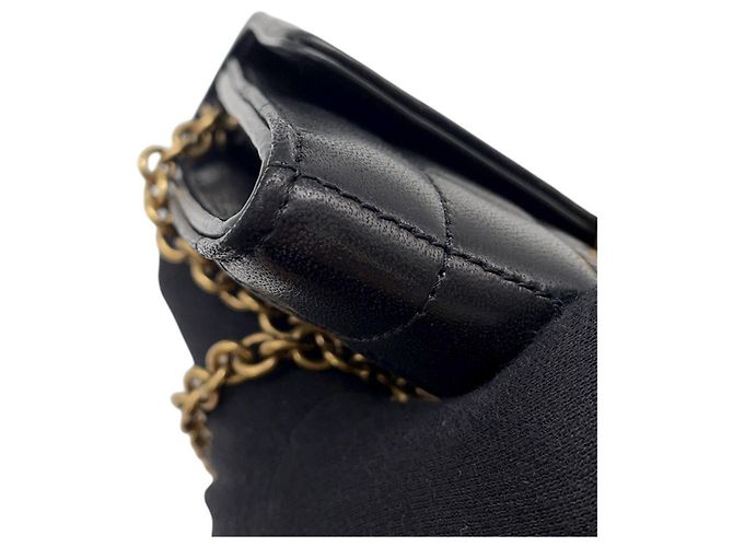 Portafoglio con catena Yves Saint Laurent in nero - vista 6