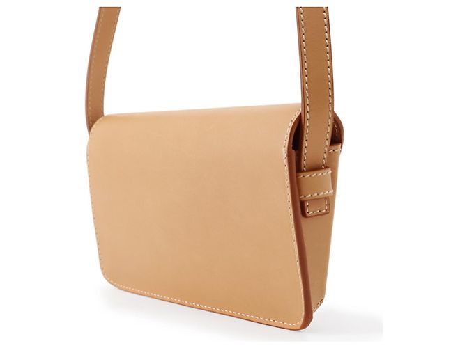 Borsa Yves Saint Laurent in pelle beige - vista 2