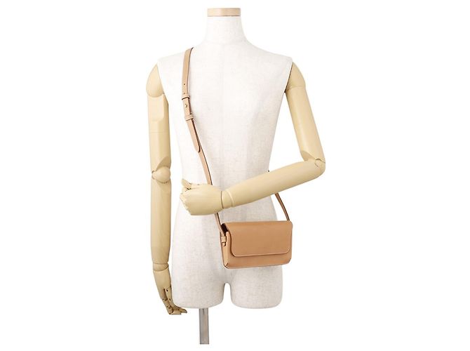 Borsa Yves Saint Laurent in pelle beige - vista 4