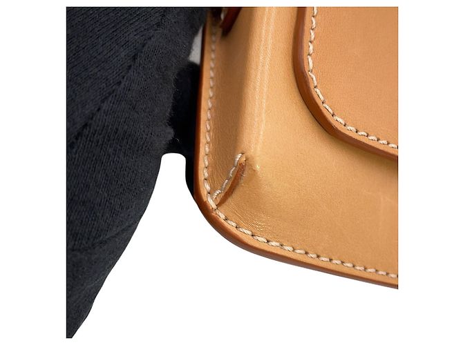 Borsa Yves Saint Laurent in pelle beige - vista 8