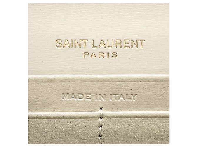 Portafoglio a tracolla con catena Saint Laurent Paris Bianco - vista 12
