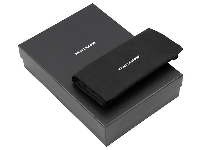Portafoglio a tracolla con catena Saint Laurent Paris Bianco - vista 13