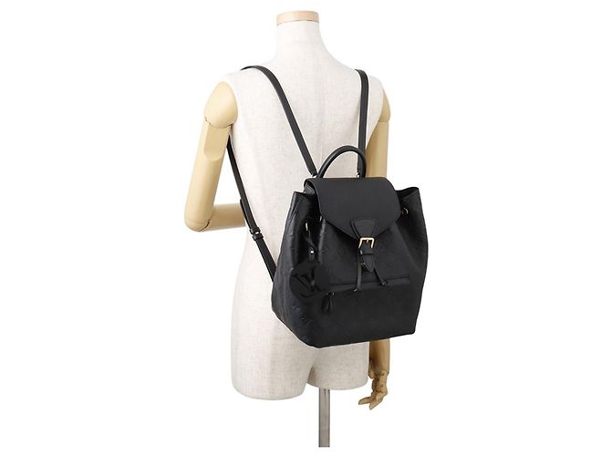 Zaino Louis Vuitton Monogram Empreinte Montsouris PM Nero Monogramma - vista 5