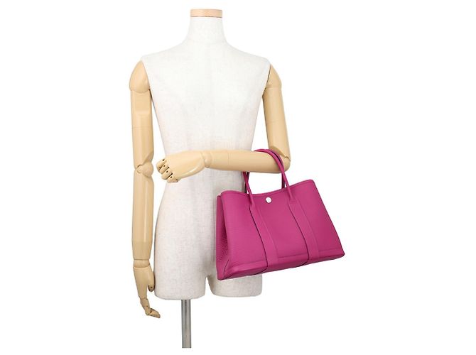 Hermès Borsa Tote Hermes Garden TPM in Rose Purple Porpora - vista 4