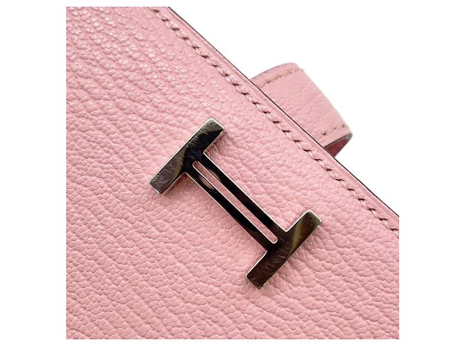 Cartera larga Hermès Bearn Soufflé en Rose Sakura Rosa - vista 12