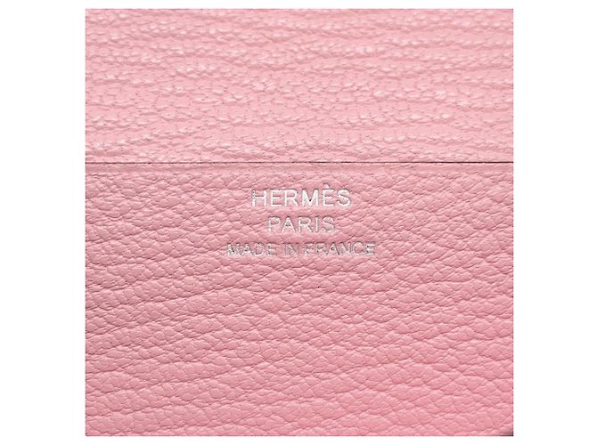 Cartera larga Hermès Bearn Soufflé en Rose Sakura Rosa - vista 14