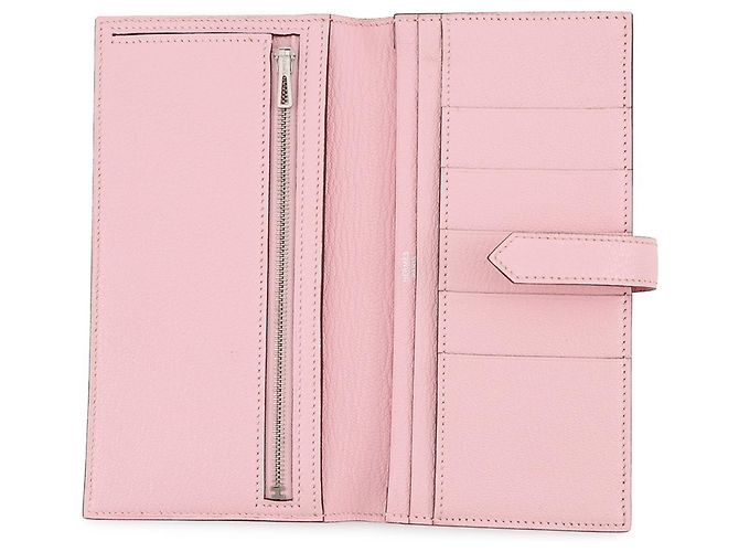 Cartera larga Hermès Bearn Soufflé en Rose Sakura Rosa - vista 4