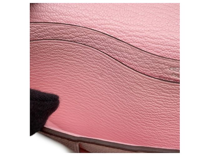 Cartera larga Hermès Bearn Soufflé en Rose Sakura Rosa - vista 9