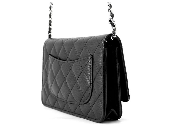 Portafoglio con catena nero Chanel - vista 2
