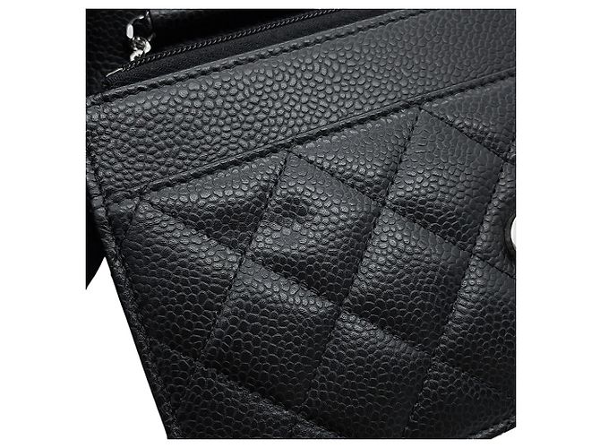 Portafoglio con catena nero Chanel - vista 7