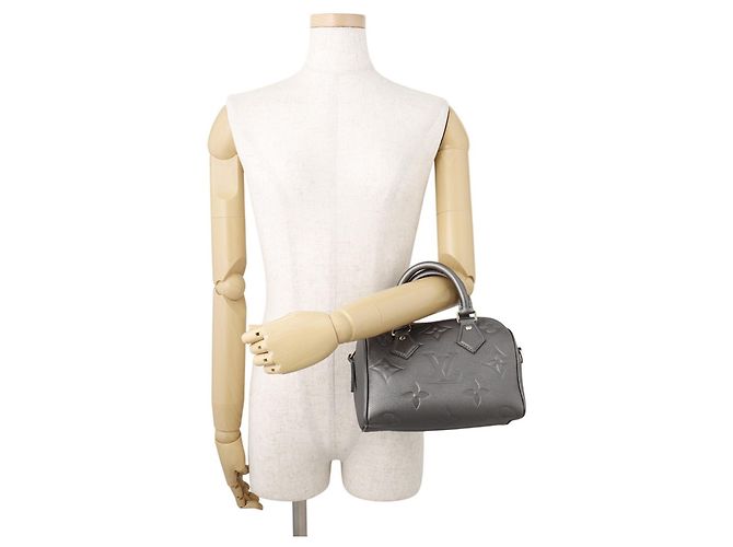Borsa Louis Vuitton Monogram Empreinte Speedy Bandoulière 20 Metallico - vista 4