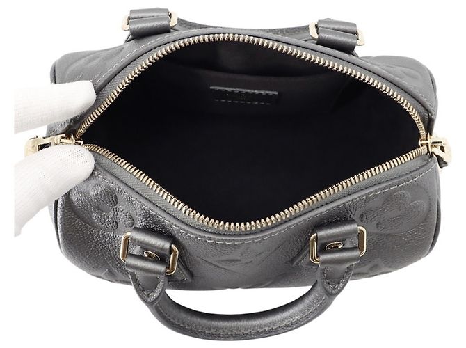 Borsa Louis Vuitton Monogram Empreinte Speedy Bandoulière 20 Metallico - vista 6