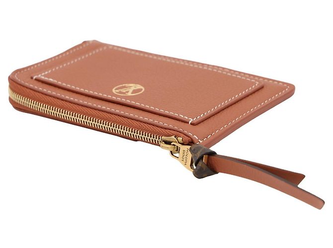 Tarjetero de cuero Cognac Louis Vuitton Coñac - vista 2