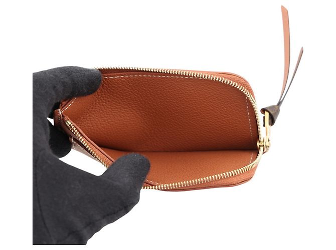 Tarjetero de cuero Cognac Louis Vuitton Coñac - vista 4