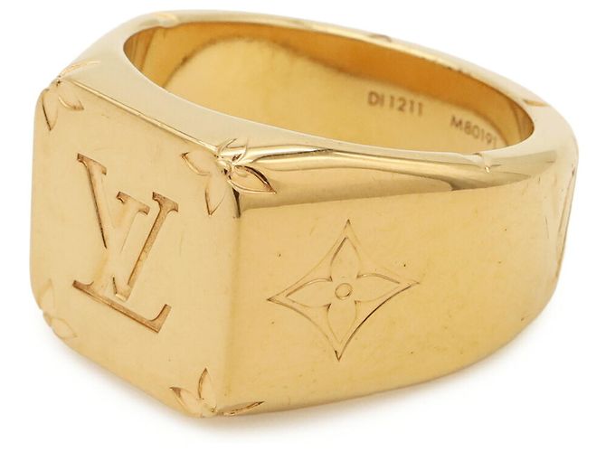 Anello sigillo Louis Vuitton placcato oro D'oro - vista 3