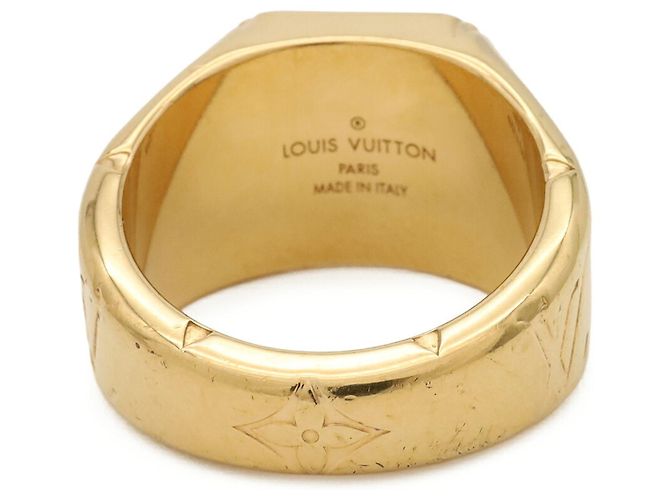 Anello sigillo Louis Vuitton placcato oro D'oro - vista 4