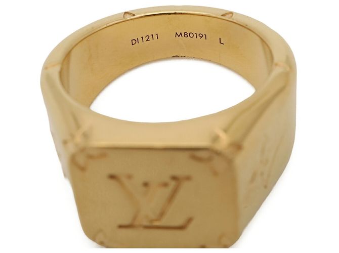 Anello sigillo Louis Vuitton placcato oro D'oro - vista 5