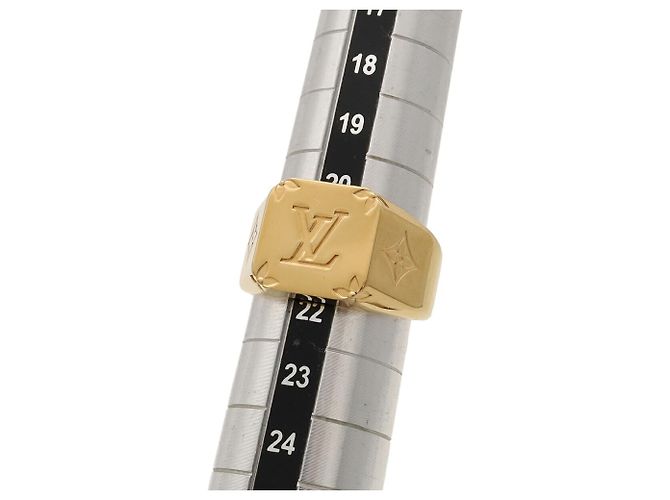 Anello sigillo Louis Vuitton placcato oro D'oro - vista 6