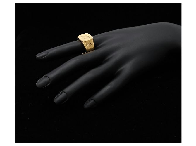 Anello sigillo Louis Vuitton placcato oro D'oro - vista 7