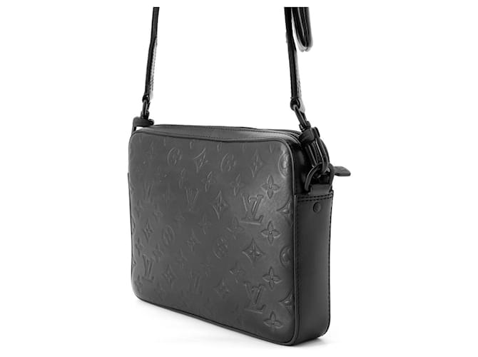 Borsa a tracolla Louis Vuitton Monogram Shadow Duo Nero - vista 2