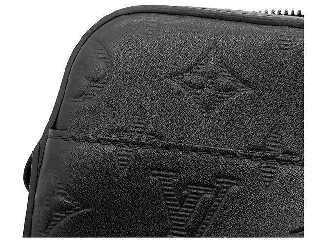 Borsa a tracolla Louis Vuitton Monogram Shadow Duo Nero - vista 7