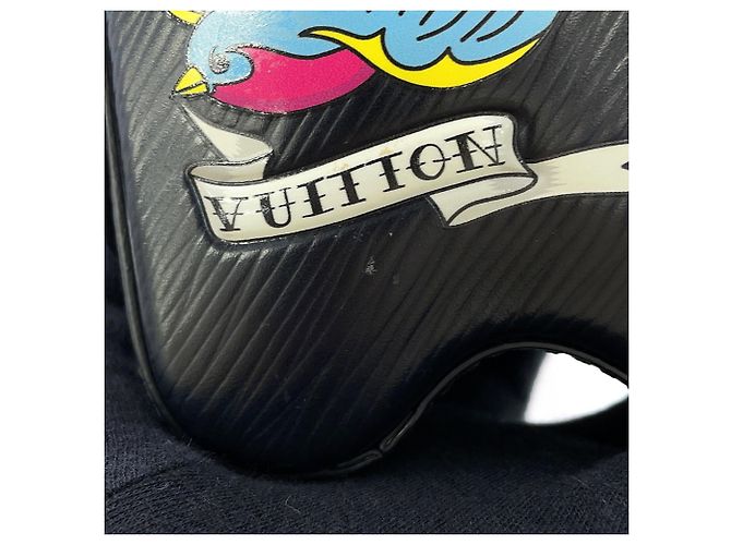 Borsa a tracolla con catena Louis Vuitton Epi Twist MM Nero - vista 8
