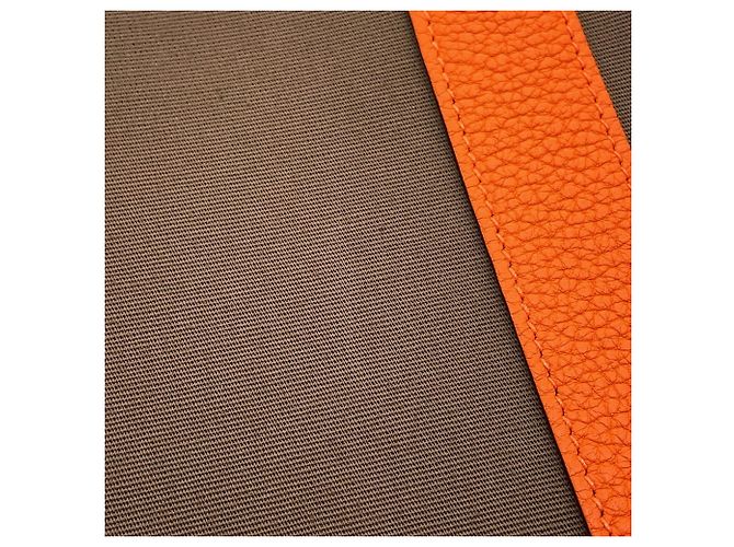 Hermès Borsa Tote Hermes Garden TPM Arancione Taupe - vista 10