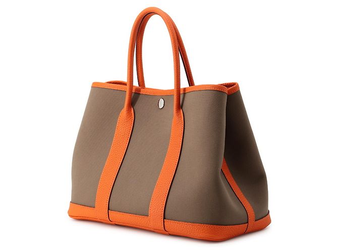 Hermès Borsa Tote Hermes Garden TPM Arancione Taupe - vista 2