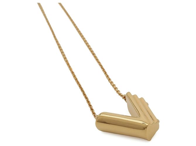 Collana Louis Vuitton LV&ME V Initial Pendant D'oro - vista 5