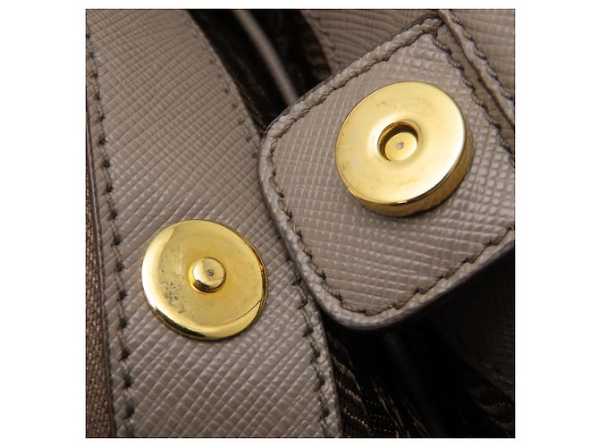 Borsa Tote Prada Galleria Saffiano Grigio - vista 11