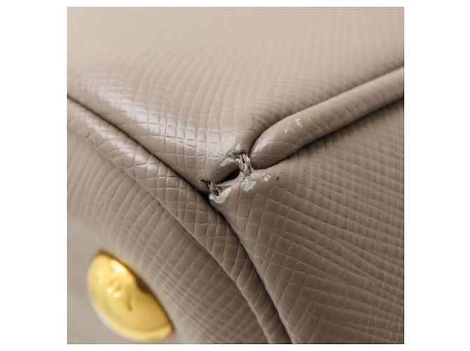 Borsa Tote Prada Galleria Saffiano Grigio - vista 14