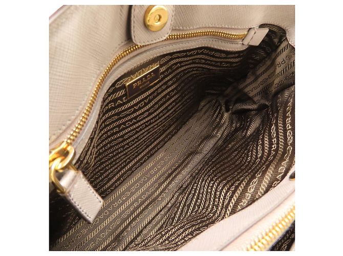 Borsa Tote Prada Galleria Saffiano Grigio - vista 6