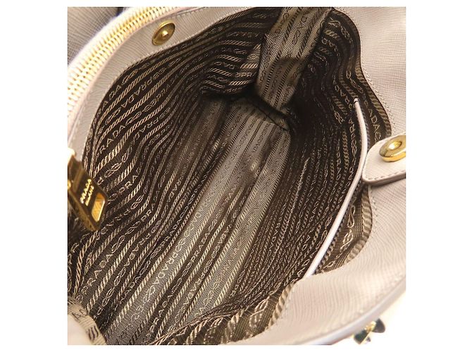 Borsa Tote Prada Galleria Saffiano Grigio - vista 7