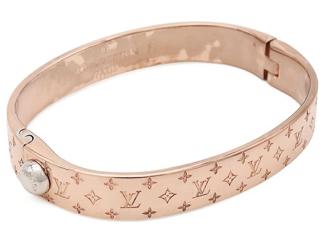 Bracciale rigido Louis Vuitton Monogram Cuff Nanogram in oro rosa D'oro - vista 2