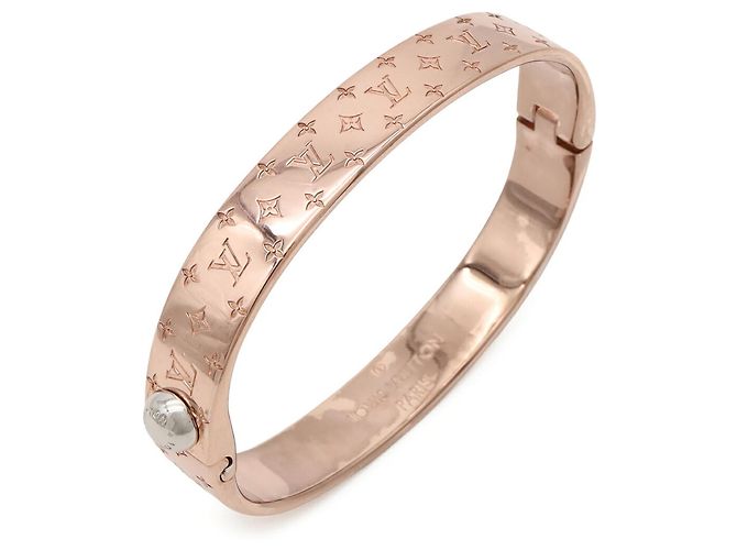 Bracciale rigido Louis Vuitton Monogram Cuff Nanogram in oro rosa D'oro - vista 4