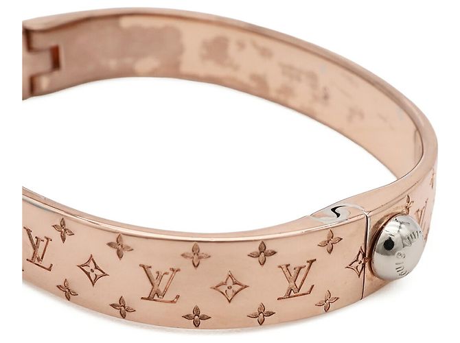 Bracciale rigido Louis Vuitton Monogram Cuff Nanogram in oro rosa D'oro - vista 5