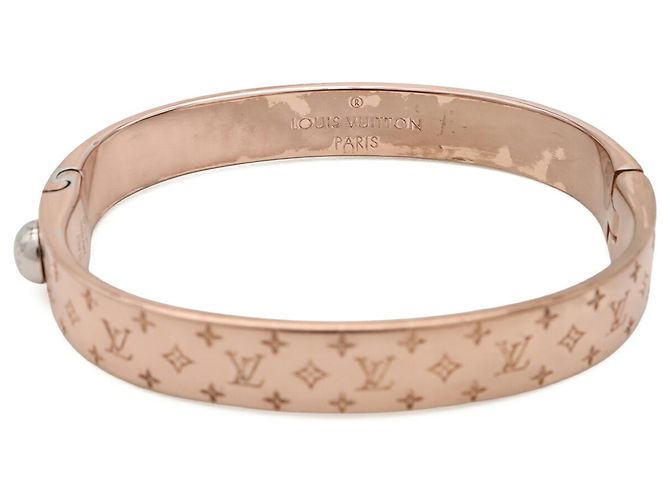 Bracciale rigido Louis Vuitton Monogram Cuff Nanogram in oro rosa D'oro - vista 6