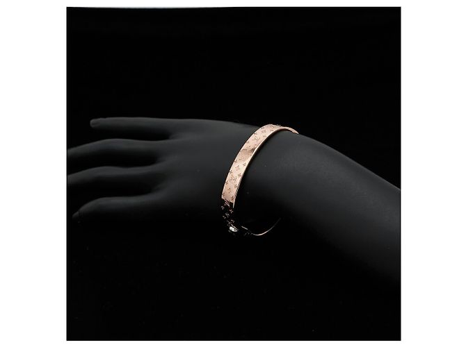 Bracciale rigido Louis Vuitton Monogram Cuff Nanogram in oro rosa D'oro - vista 7